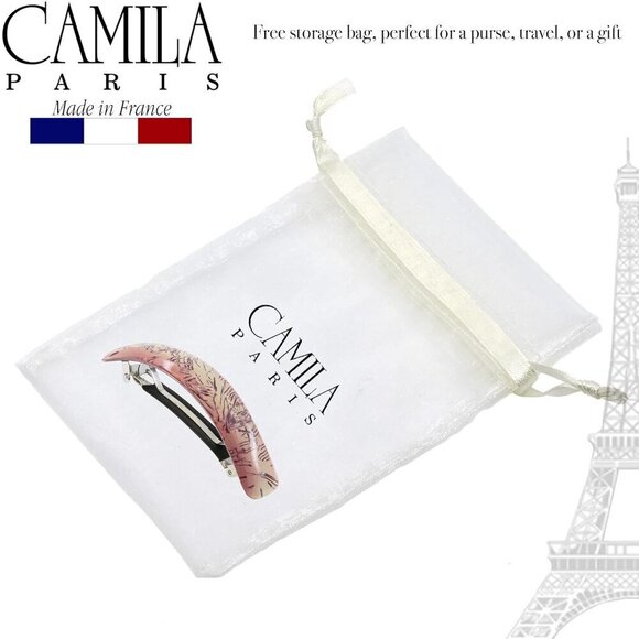 Hair Barrette Clip for Girls Women Bordeaux Rubberized Metal Clasp Durable main image 4